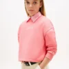 Kinder-Sweatshirt mit Glitzer-Tommy-Logo Kinder-Sweatshirt mit Glitzer-Tommy-Logo