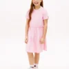 Kinder-T-Shirt-Kleid mit Frühlingsmotiv