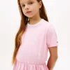 Kinder-T-Shirt-Kleid mit Frühlingsmotiv