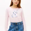Kinder-T-Shirt mit Blumen-Monogramm Kinder-T-Shirt mit Blumen-Monogramm