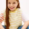 Kinder-T-Shirt mit gemischten Streifen Kinder-T-Shirt mit gemischten Streifen
