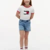 Kinder-T-Shirt mit gewelltem Flaggenlogo Kinder-T-Shirt mit gewelltem Flaggenlogo
