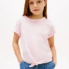 Kinder-T-Shirt mit Hilfiger-Logo und Krawatten vorne Kinder-T-Shirt mit Hilfiger-Logo und Krawatten vorne