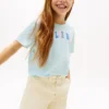 Kinder-T-Shirt mit mehrfarbigem Hilfiger-Logo Kinder-T-Shirt mit mehrfarbigem Hilfiger-Logo