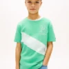 Kinder-T-Shirt mit Monogramm und Streifen Kinder-T-Shirt mit Monogramm und Streifen