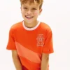 Kinder-T-Shirt mit Monogramm und Streifen Kinder-T-Shirt mit Monogramm und Streifen