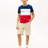 Kinder-T-Shirt mit Multiflag-Logo und Farbblock-Design Kinder-T-Shirt mit Multiflag-Logo und Farbblock-Design