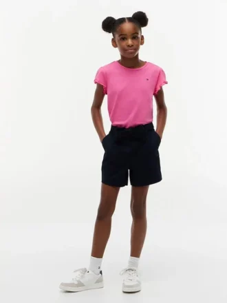 Kinder-T-Shirt mit Rüschen an den Ärmeln