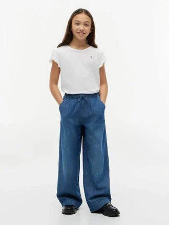Kinder-T-Shirt mit Rüschen an den Ärmeln