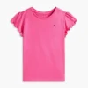 Kinder-T-Shirt mit Rüschen an den Ärmeln