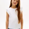 Kinder-T-Shirt mit Stickerei und Lochstickerei Kinder-T-Shirt mit Stickerei und Lochstickerei