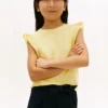 Kinder-T-Shirt mit Stickerei und Lochstickerei Kinder-T-Shirt mit Stickerei und Lochstickerei