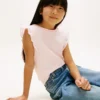 Kinder-T-Shirt mit Stickerei und Lochstickerei Kinder-T-Shirt mit Stickerei und Lochstickerei