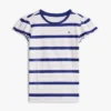 Kinder-T-Shirt mit Streifen und Rüschen an den Ärmeln Kinder-T-Shirt mit Streifen und Rüschen an den Ärmeln