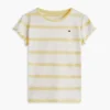 Kinder-T-Shirt mit Streifen und Rüschen an den Ärmeln Kinder-T-Shirt mit Streifen und Rüschen an den Ärmeln