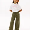 Kinderhose mit hoher Taille und weitem Bein