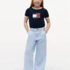 Kinderhose mit hoher Taille und weitem Bein
