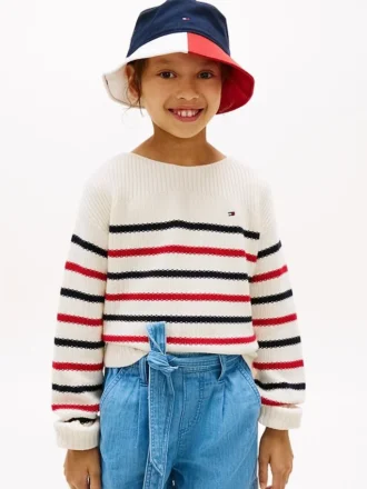 Kinderpullover mit maritimen Streifen