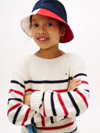 Kinderpullover mit maritimen Streifen