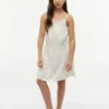Kindersommerkleid mit Smok-Details und Zitronenprint
