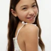 Kindersommerkleid mit Smok-Details und Zitronenprint