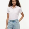 Klassisch geschnittenes, gestreiftes Stretch-Piqué-Polo Klassisch geschnittenes, gestreiftes Stretch-Piqué-Polo