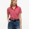 Klassisch geschnittenes, gestreiftes Stretch-Piqué-Polo Klassisch geschnittenes, gestreiftes Stretch-Piqué-Polo