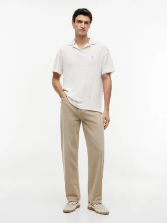 Klassische Passform Strukturiertes Jacquard-Polo