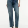 Klassische Straight-Jeans mit hoher Leibhöhe Klassische Straight-Jeans mit hoher Leibhöhe