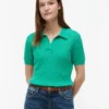 Kurzarm-Polo mit Zopfmuster Kurzarm-Polo mit Zopfmuster