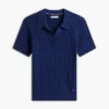 Kurzarm-Polo mit Zopfmuster Kurzarm-Polo mit Zopfmuster