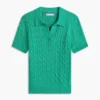 Kurzarm-Polo mit Zopfmuster Kurzarm-Polo mit Zopfmuster