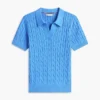 Kurzarm-Polo mit Zopfmuster