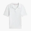 Kurzarm-Polo mit Zopfmuster