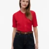 Kurzärmelige Strickjacke aus Mischgewebe Kurzärmelige Strickjacke aus Mischgewebe
