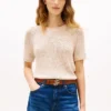 Kurzärmeliger Pullover aus offenem Strick Kurzärmeliger Pullover aus offenem Strick