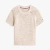 Kurzärmeliger Pullover aus offenem Strick Kurzärmeliger Pullover aus offenem Strick