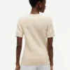 Kurzärmeliger Pullover mit Zopfmuster Kurzärmeliger Pullover mit Zopfmuster