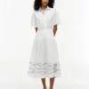 Kurzärmeliges Popeline-Shirtkleid