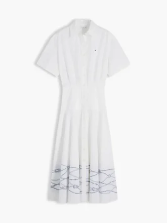Kurzärmeliges Popeline-Shirtkleid