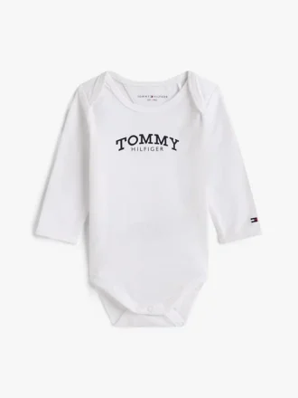 Langärmeliger Monotype-Logo-Strampler für Babys