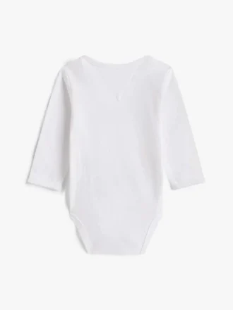 Langärmeliger Monotype-Logo-Strampler für Babys