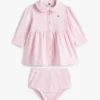 Langärmliges Stretch-Polo-Kleid für Babys Langärmliges Stretch-Polo-Kleid für Babys