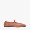 Leder-Ballerinas im Mary-Jane-Stil Leder-Ballerinas im Mary-Jane-Stil
