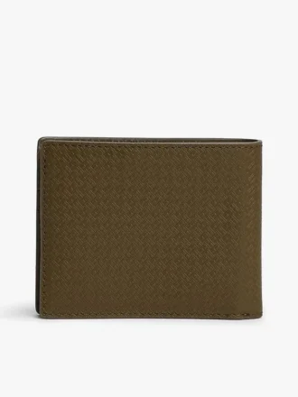 Leder-Brieftasche mit durchgehendem Flaggenlogo