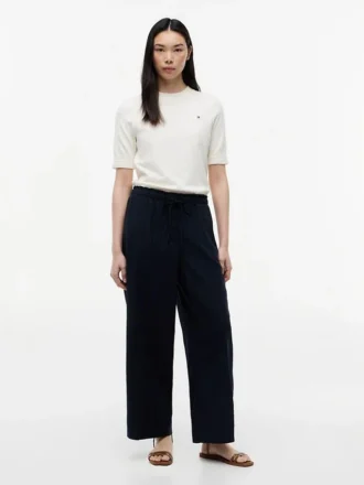 Leichte Pull-On-Hose aus Leinenmischung