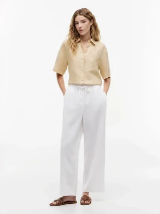 Leichte Pull-On-Hose aus Leinenmischung