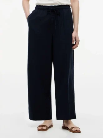 Leichte Pull-On-Hose aus Leinenmischung