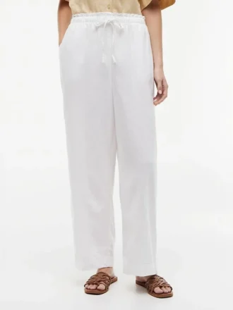 Leichte Pull-On-Hose aus Leinenmischung