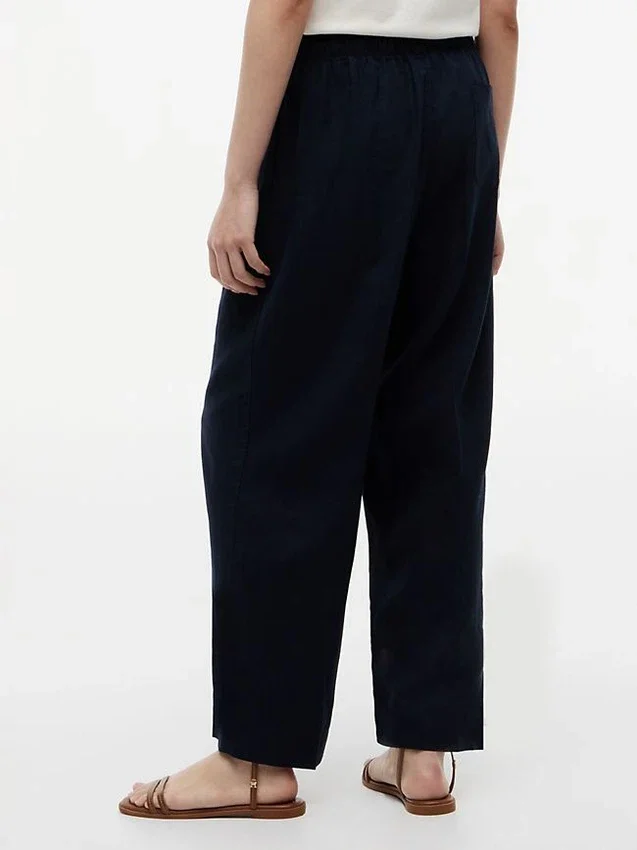 Leichte Pull-On-Hose aus Leinenmischung Leichte Pull-On-Hose aus Leinenmischung